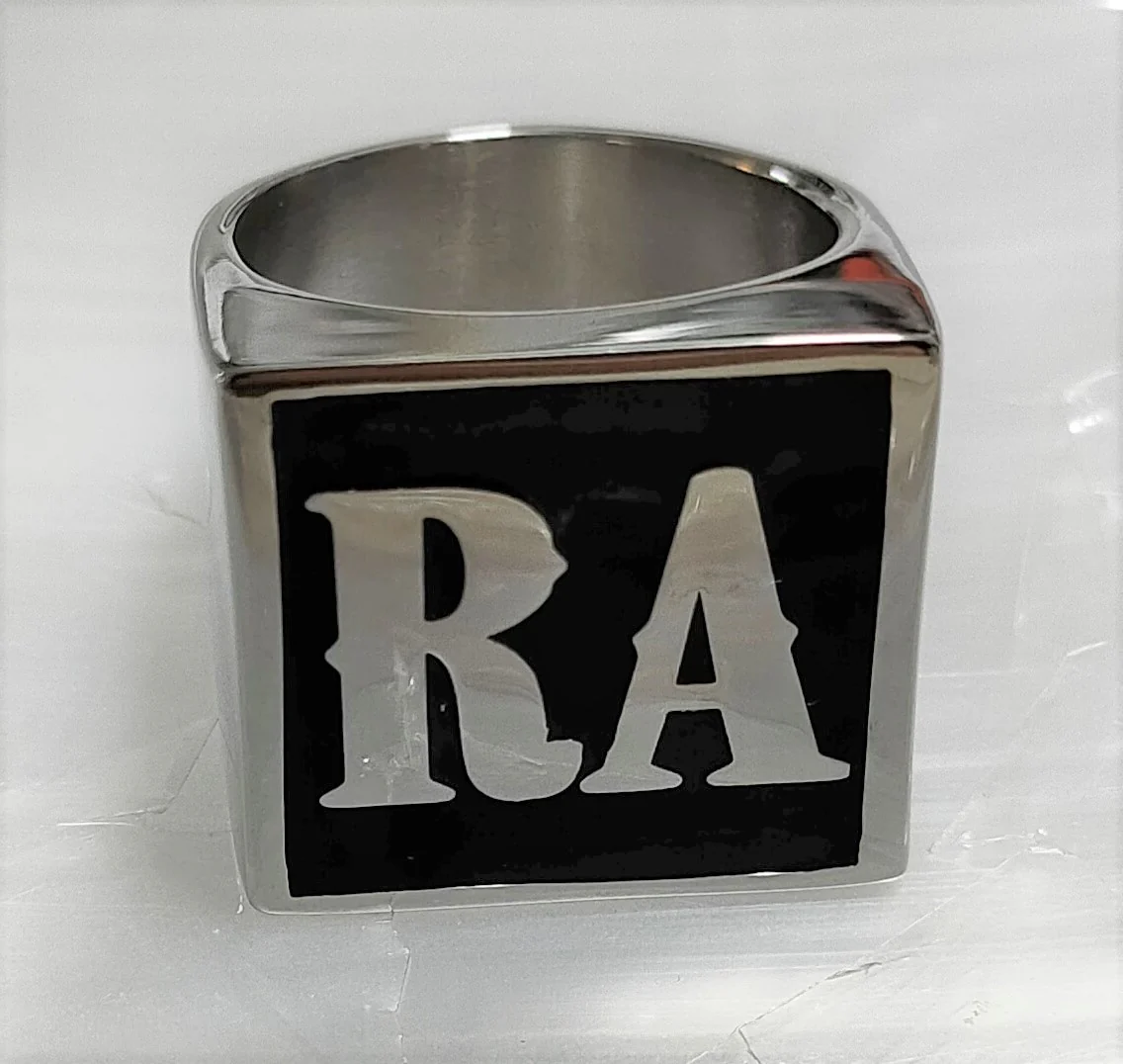 Two Letter Stainless Steel Rings